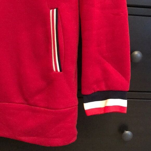 Red Cowl Neck Sweatshirt Tunic - Size Medium - Picture 4 of 8